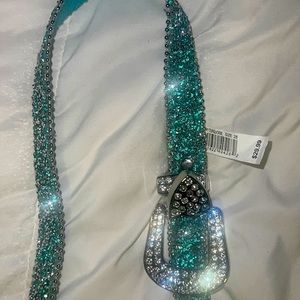 Turquoise, bling, western belt